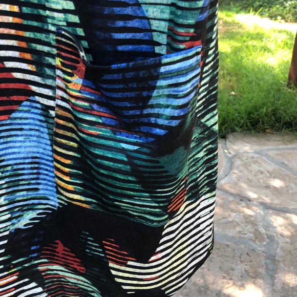 🌺 VIRTUELLE; Beautiful Exotic Watercolor Design Tunic-Style Dress Fits Sz. S/M! - Picture 6 of 14